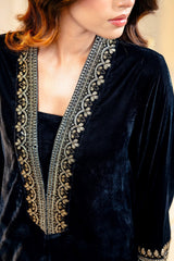 Velvet Embroidered Shirt And Dyed Trouser IPST-44222