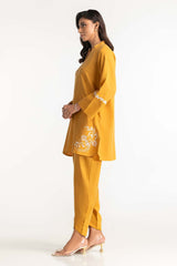 Two-Tone Herringbone Embroidered Shirt And Trouser IPST-44224