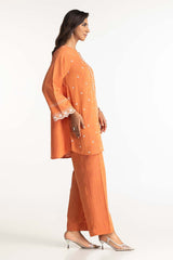 Two-Tone Herringbone Embroidered Shirt And Trouser IPST-44225