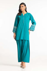 Two-Tone Herringbone Embroidered Shirt And Shalwar IPST-44227