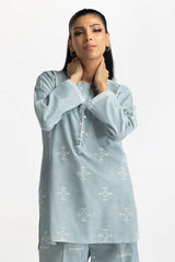 Chambray Embroidered Co-Ord Set IPST-44231