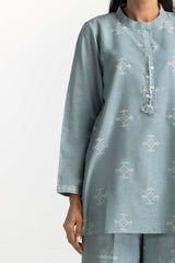 Chambray Embroidered Co-Ord Set IPST-44231