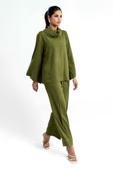 Peach Wool Dyed Co-Ord Set IPST-44235