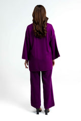 Peach Wool Dyed Co-Ord Set IPST-44236