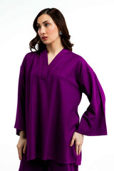 Peach Wool Dyed Co-Ord Set IPST-44236