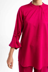 Peach Wool Dyed Co-Ord Set IPST-44238