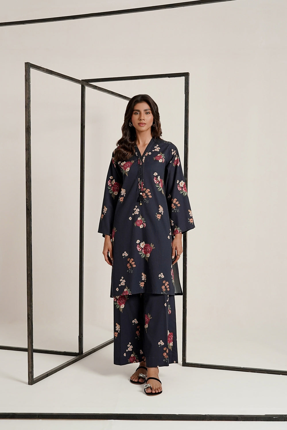 Corduroy Printed Co-Ord Set IPST-44245