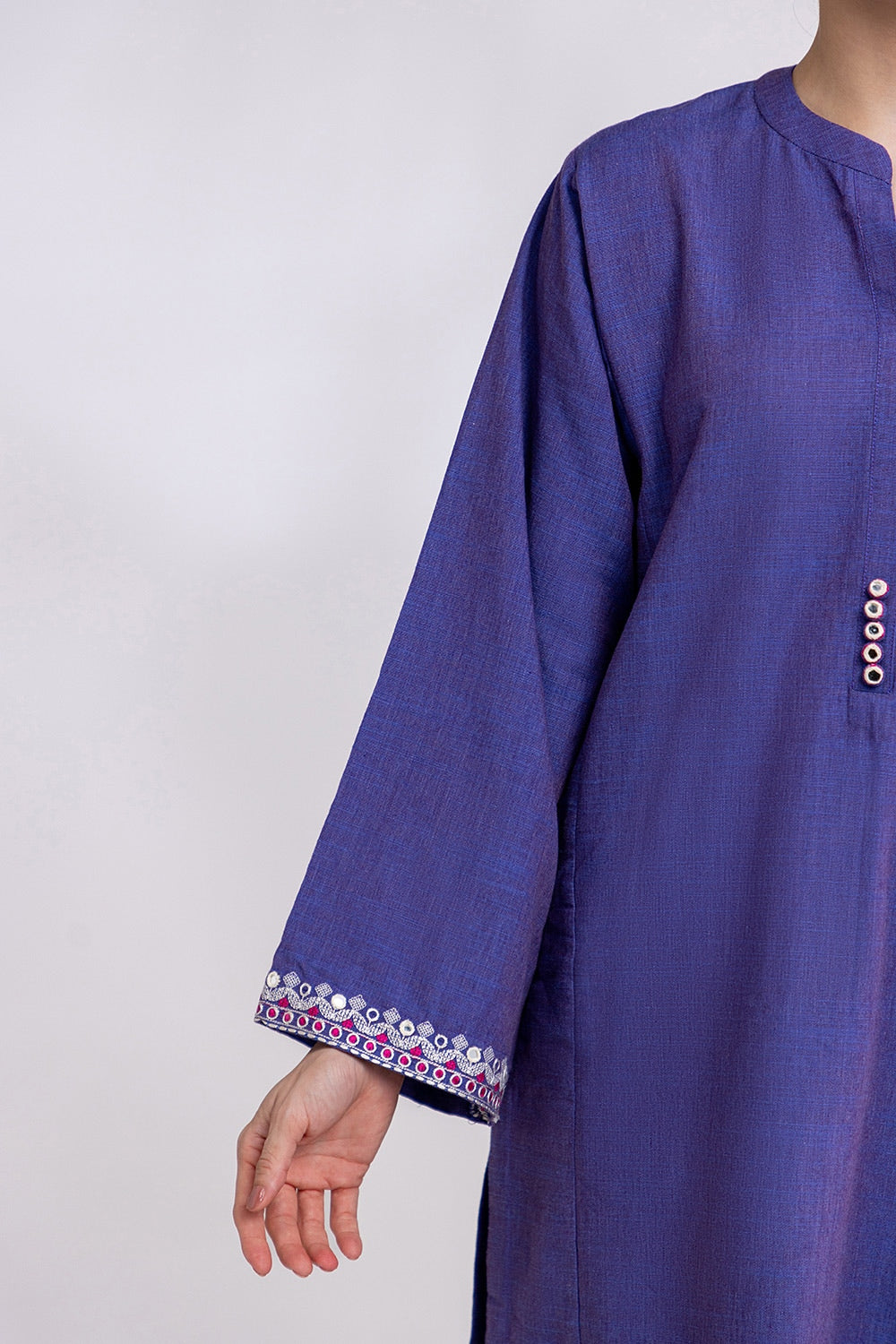 Yarn Dyed Embroidered Shirt And Dyed Trouser IPST-44246
