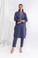 Yarn Dyed Embroidered Shirt And Dyed Trouser IPST-44247