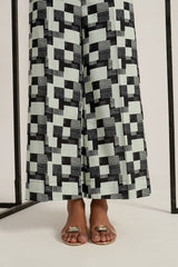 Cross Slub Printed With Embroidered Co-Ord Set IPST-44252