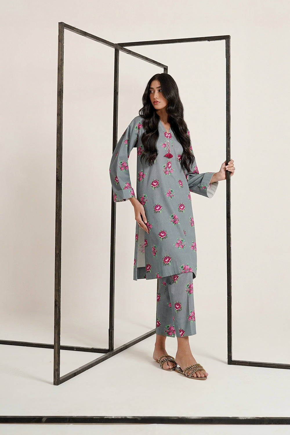 Corduroy Printed Co-Ord Set IPST-44256