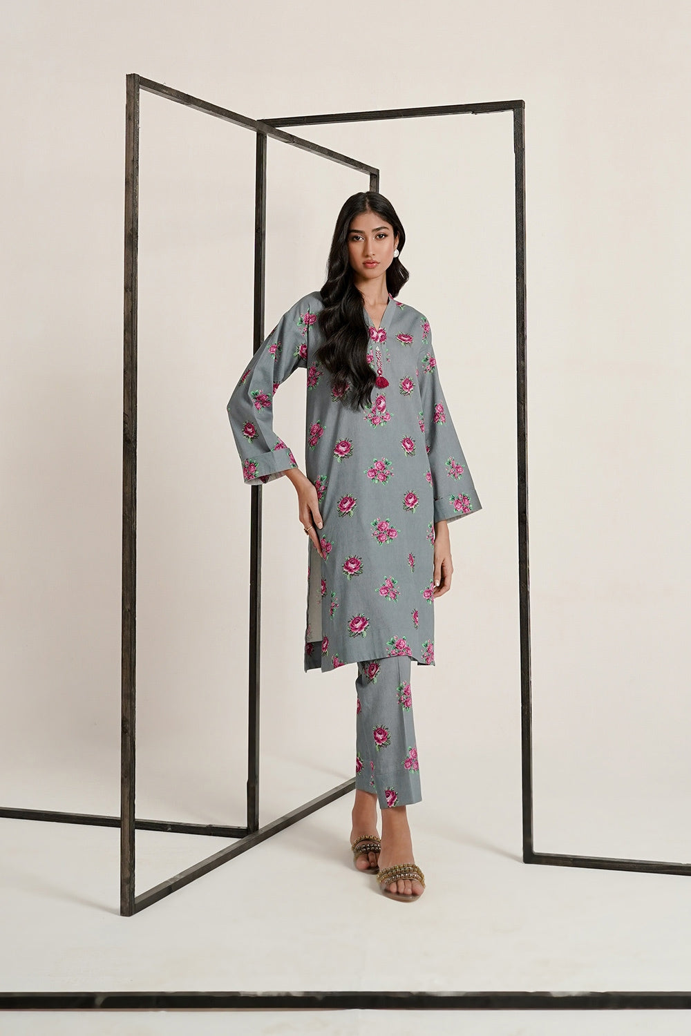 Corduroy Printed Co-Ord Set IPST-44256