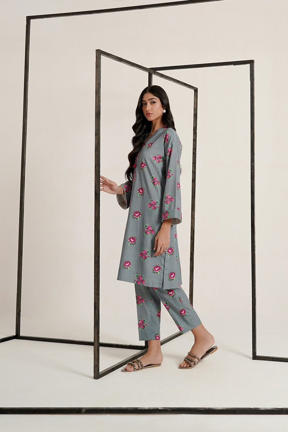 Corduroy Printed Co-Ord Set IPST-44256