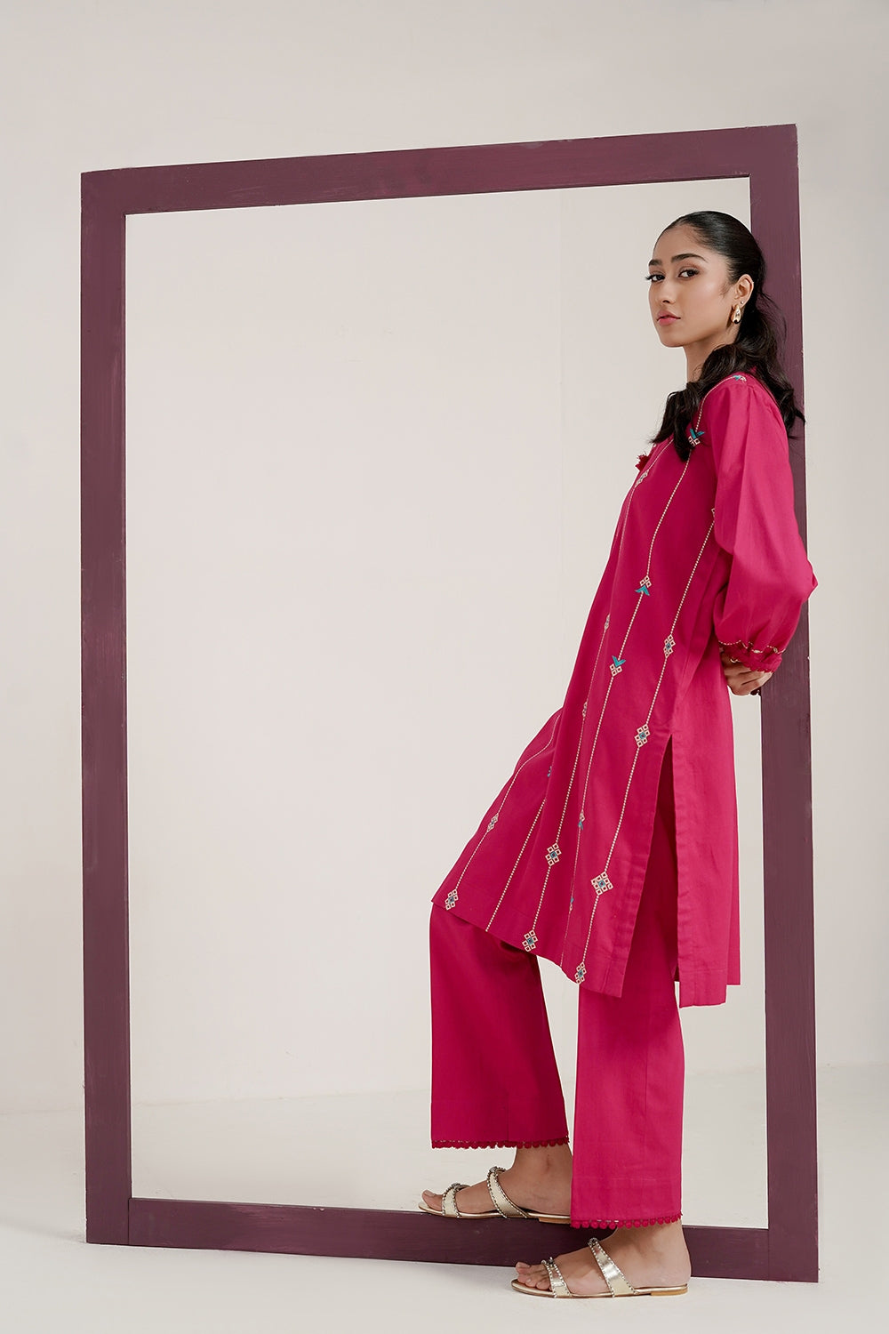 Corduroy Embroidered Shirt And Dyed Trouser IPST-44260