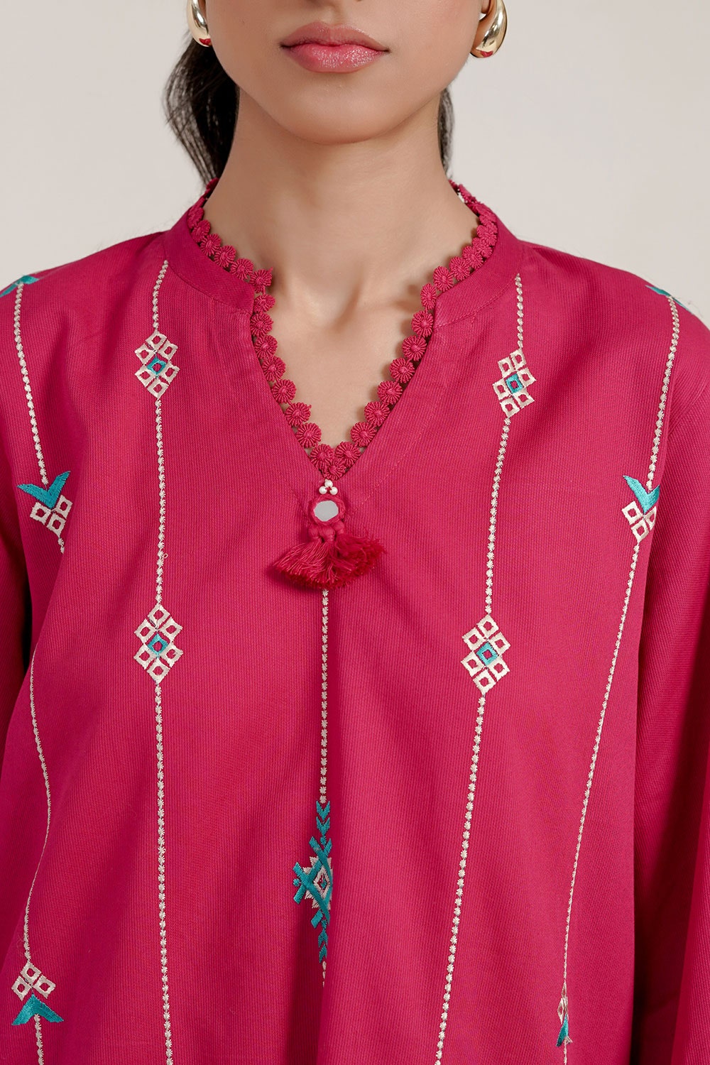 Corduroy Embroidered Shirt And Dyed Trouser IPST-44260