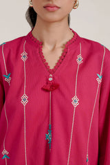 Corduroy Embroidered Shirt And Dyed Trouser IPST-44260