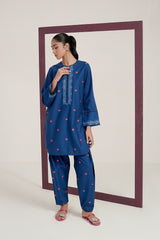 Corduroy Embroidered Shirt And Embroidered Salwar IPST-44261