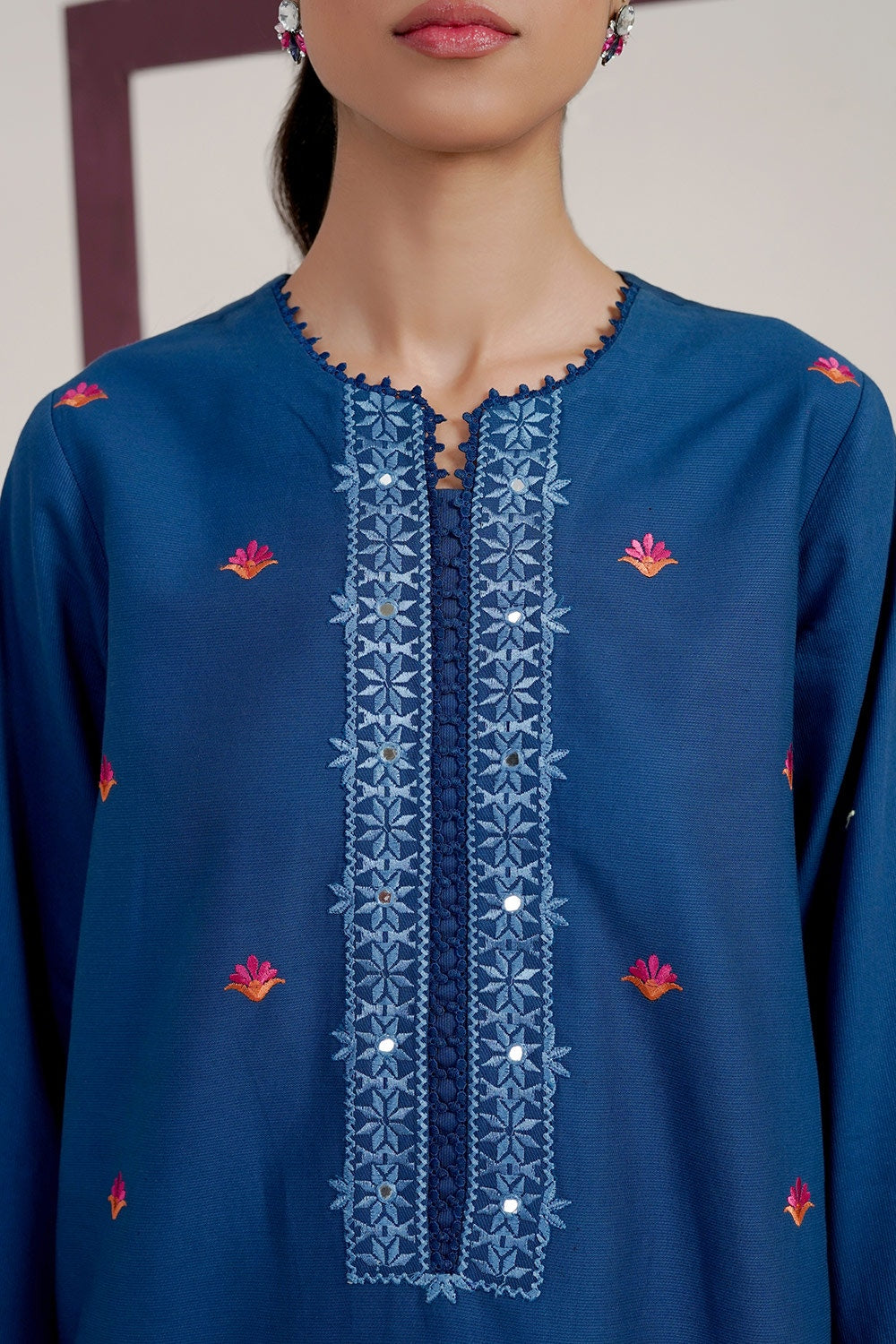 Corduroy Embroidered Shirt And Embroidered Salwar IPST-44261