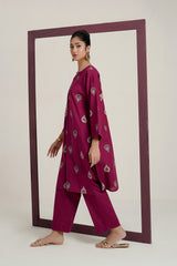 Cross Slub Block Print Shirt And Dyed Trouser IPST-44264