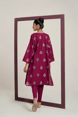 Cross Slub Block Print Shirt And Dyed Trouser IPST-44264