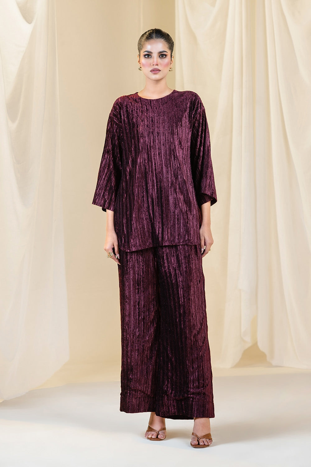 Velvet Dyed Co-Ord Set IPST-44279