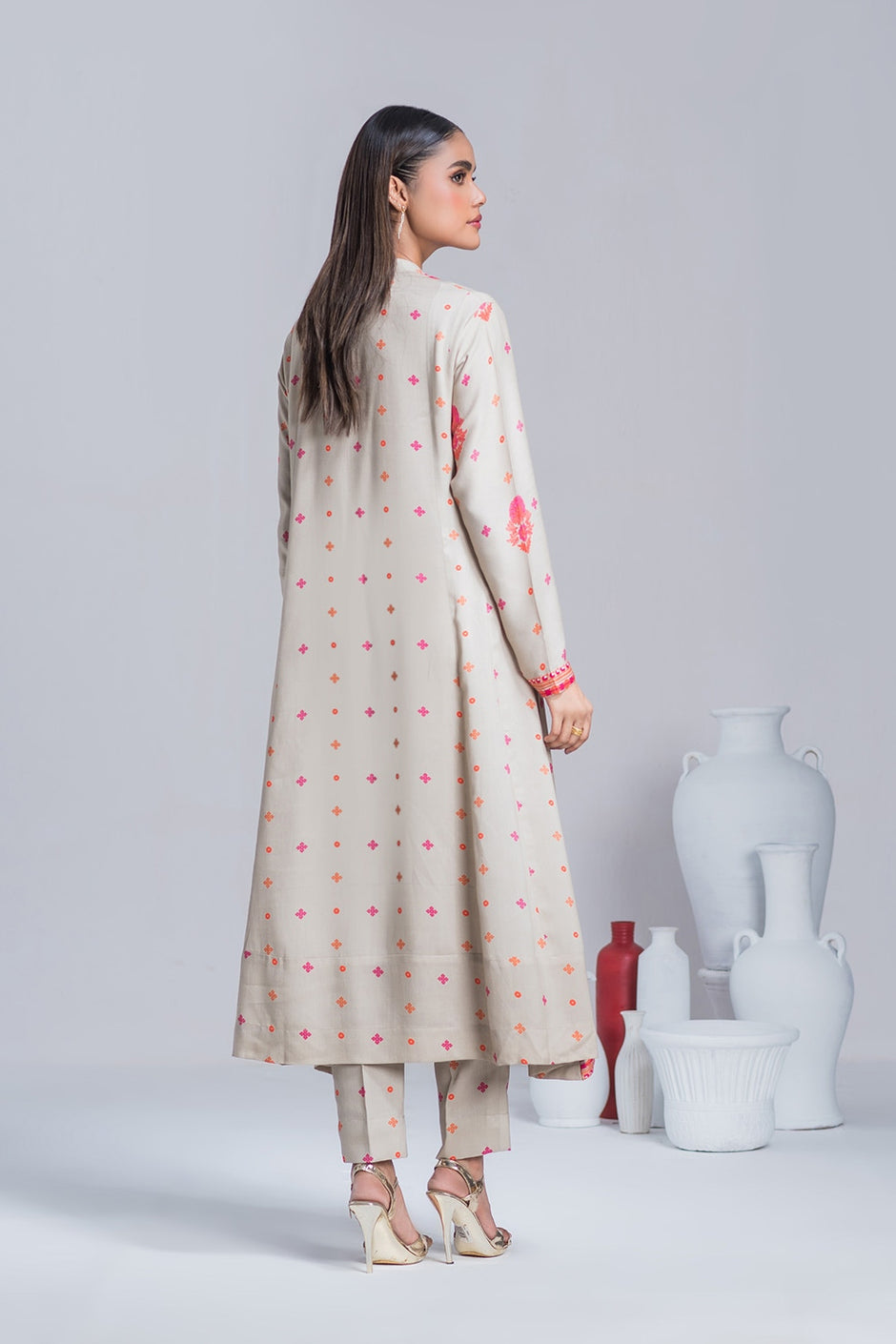 Twill Viscose Printed Frock And Printed Trouser