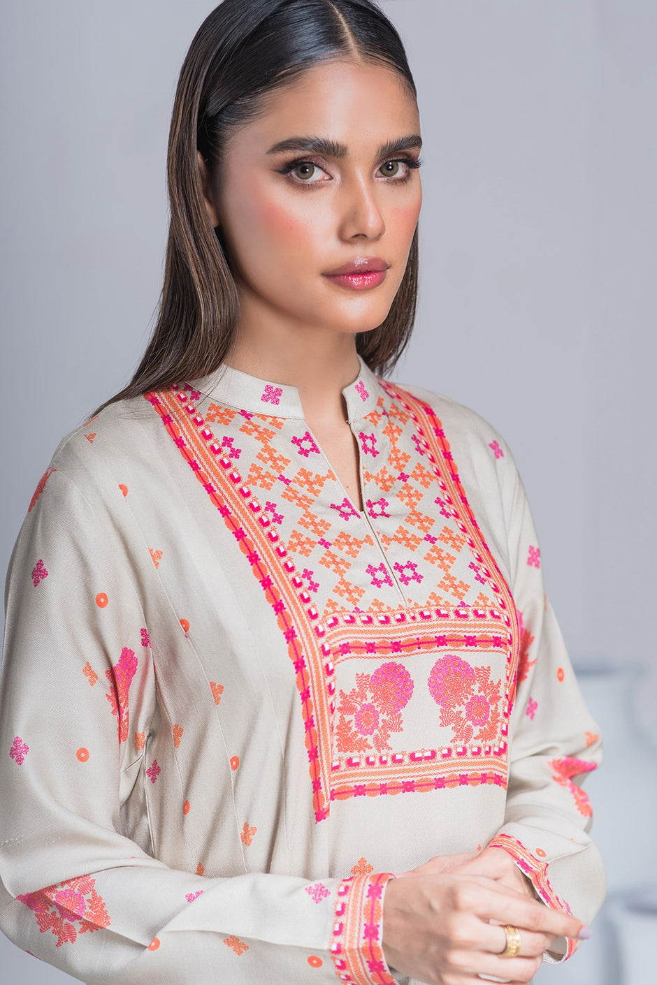 Twill Viscose Printed Frock And Printed Trouser