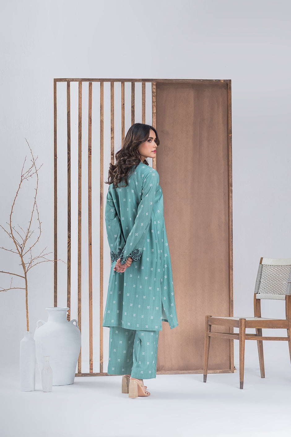 Twill Viscose Embroidered Co-Ord Set