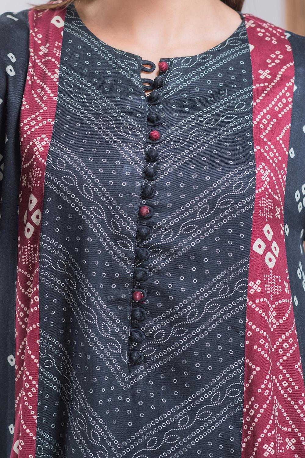 Twill Viscose Printed Frock And Printed Trouser IPST-44293
