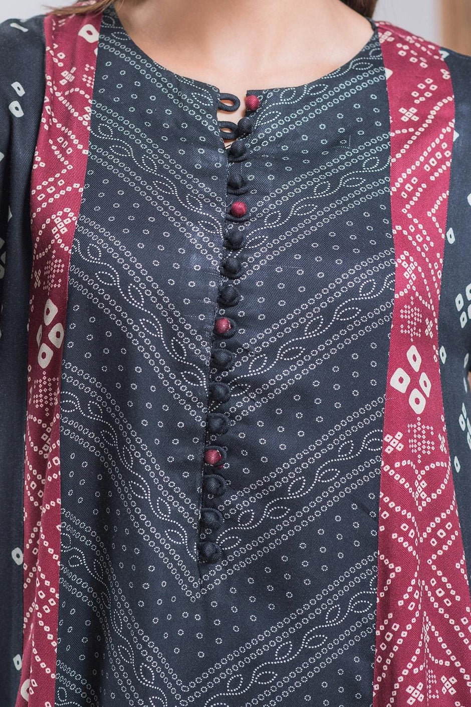Twill Viscose Printed Frock And Printed Trouser