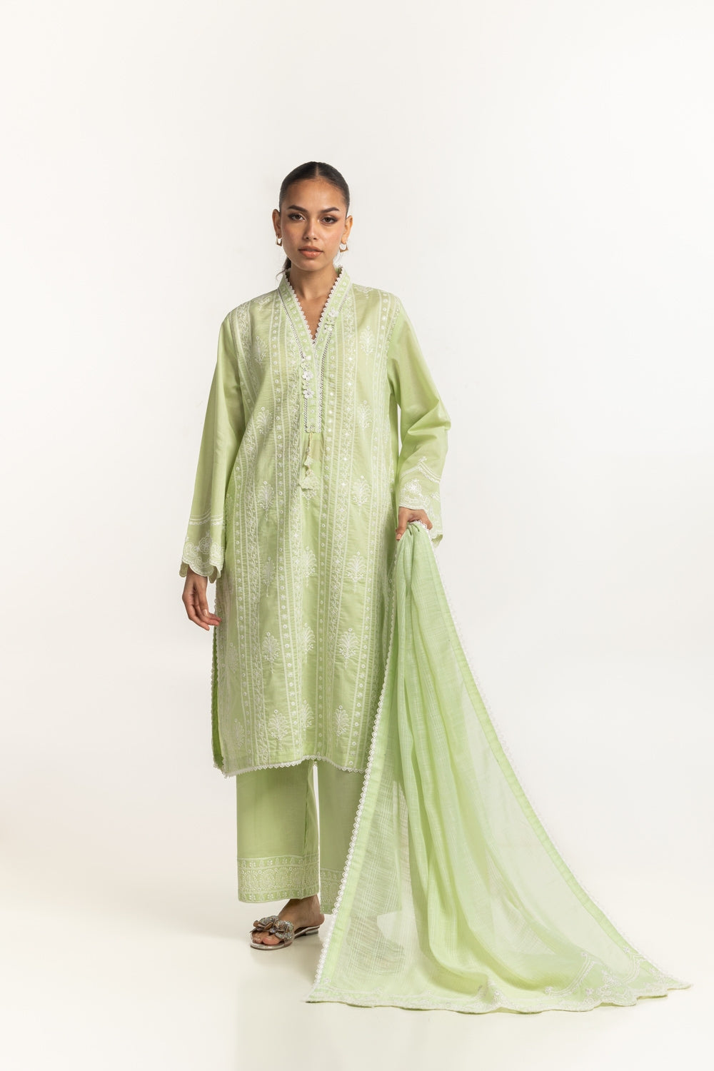 Cambric Embroidered Shirt And Trouser IPST-44350