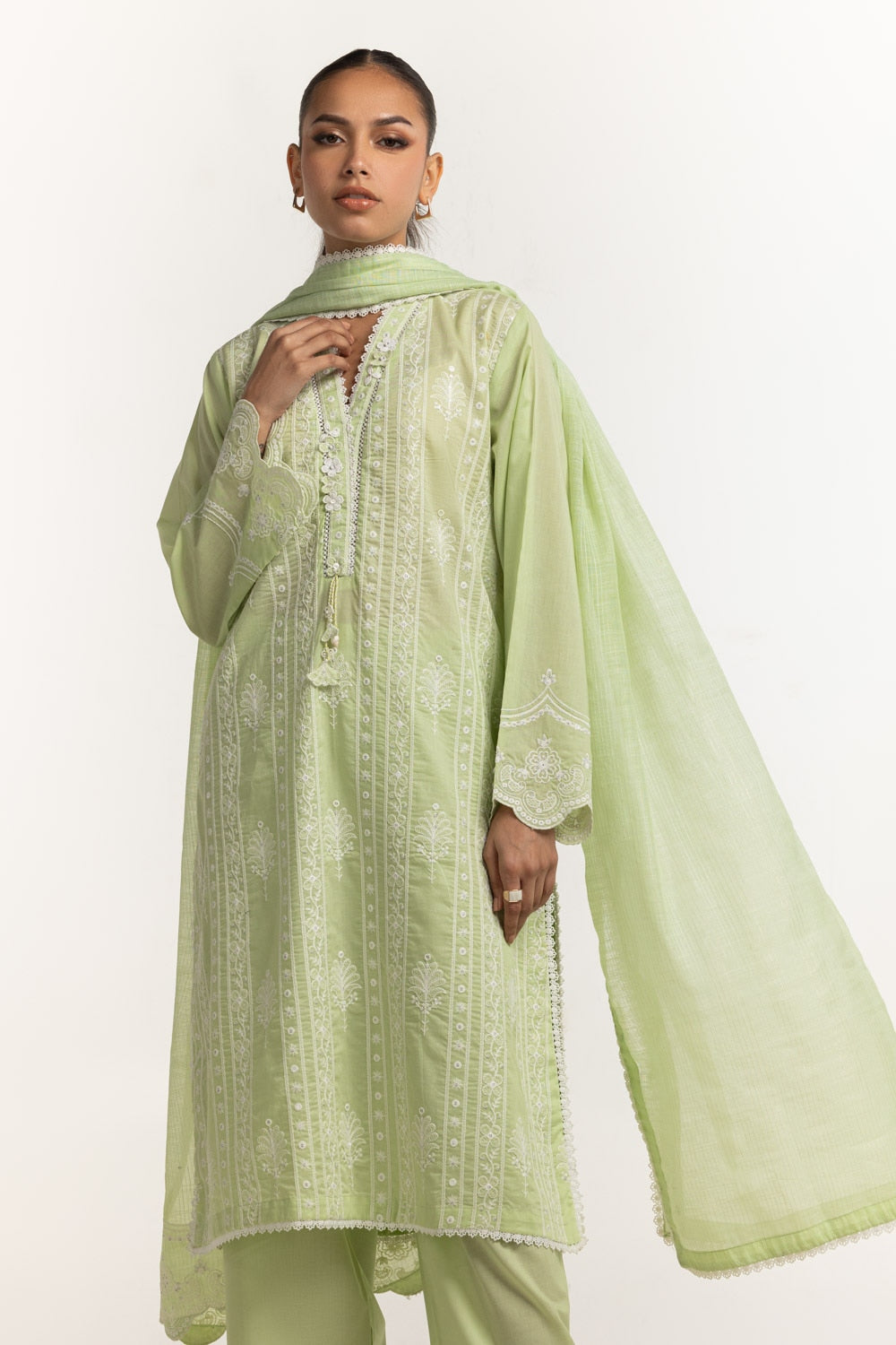 Cambric Embroidered Shirt And Trouser IPST-44350
