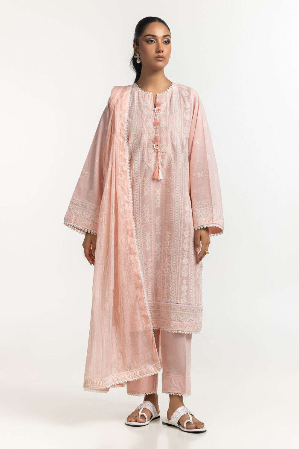 Cambric Embroidered Shirt And Trouser IPST-44351