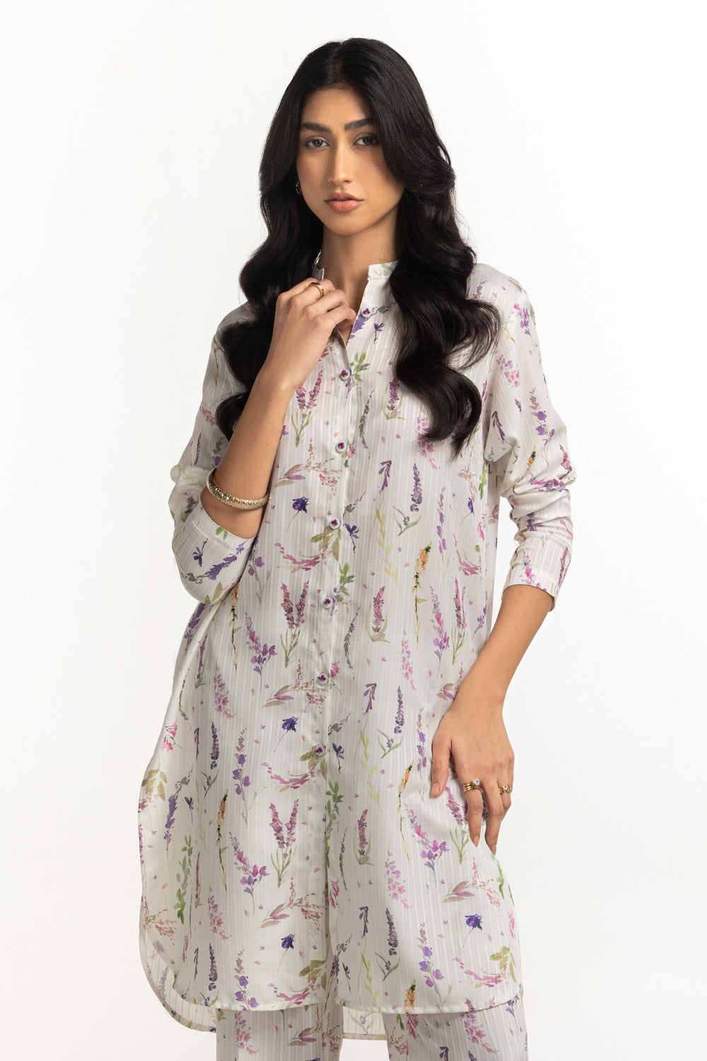 Leno Dobby Texture Printed Co-Ord Set IPST-44519