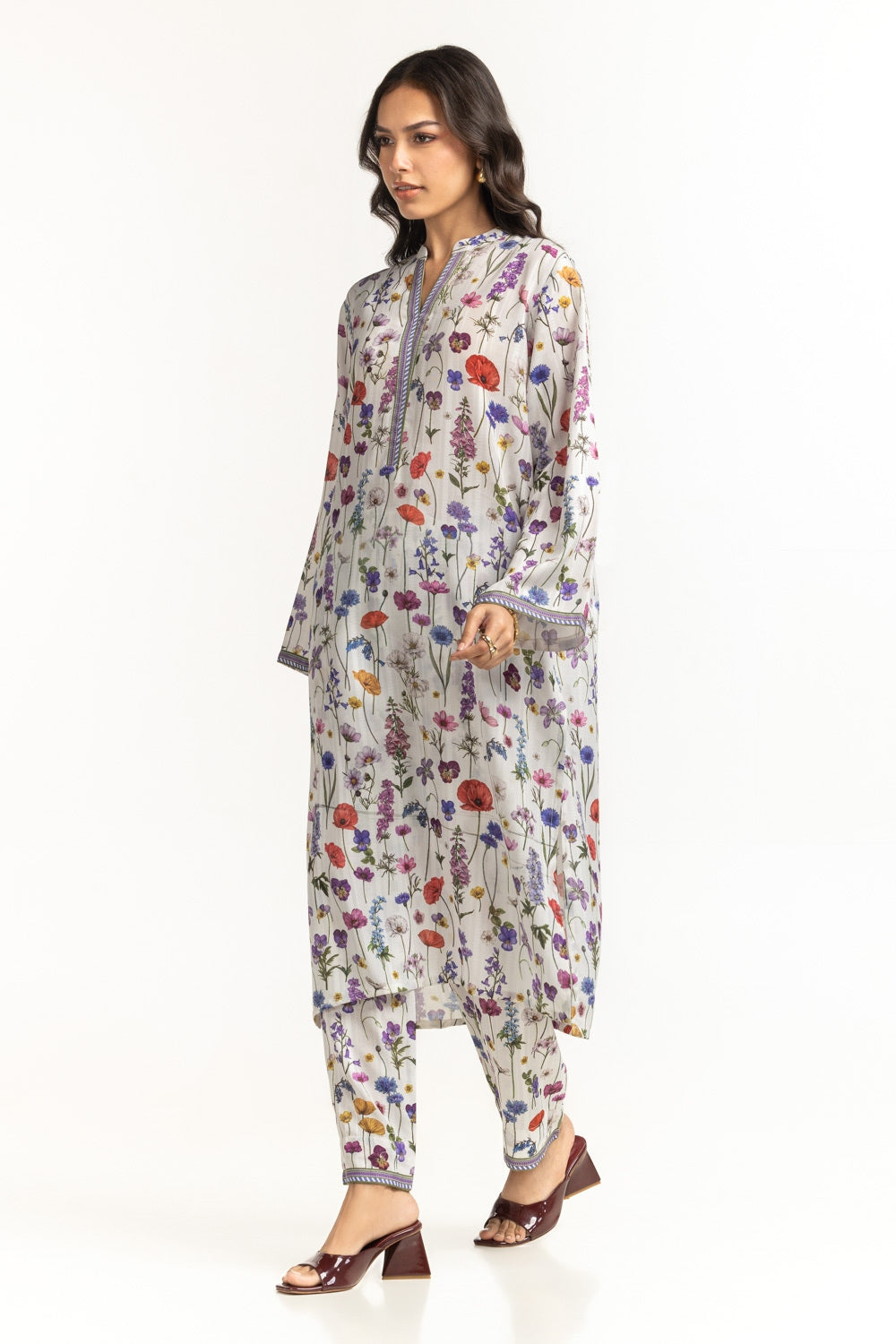 Leno Dobby Texture Printed Co-Ord Set IPST-44527