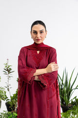 3 Piece Dyed Embroidered Acrylic Suit IPSTD-44127