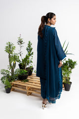 3 Piece Dyed Embroidered Acrylic Suit IPSTD-44128