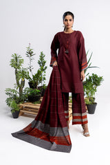 3 Piece Jacquard Embellished Suit IPSTD-44229