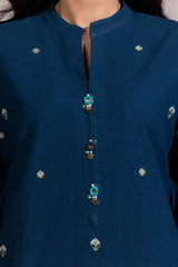 Dobby Embroidered Shirt And Trouser IPSTD-44234