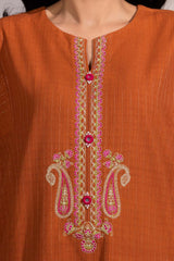 3 Piece Dobby Embroidered Suit IPSTD-44236