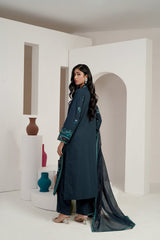 3PC Cross Slub Embroidered  Suit IPSTD-44240