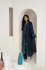 3PC Cross Slub Embroidered  Suit IPSTD-44240