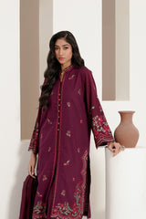 3PC Cross Slub Embroidered Suit IPSTD-44242