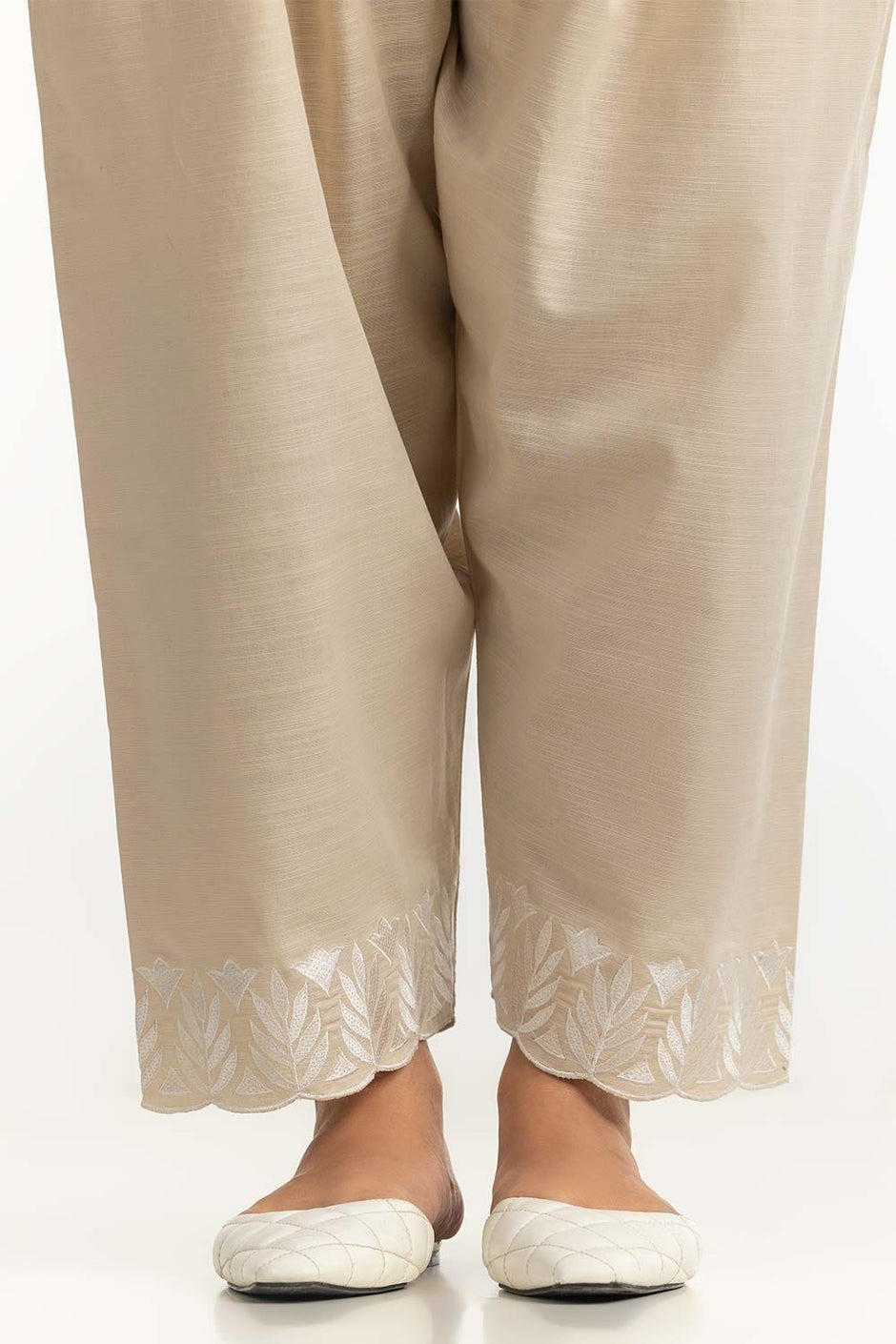Khaddar Embroidered Shalwar