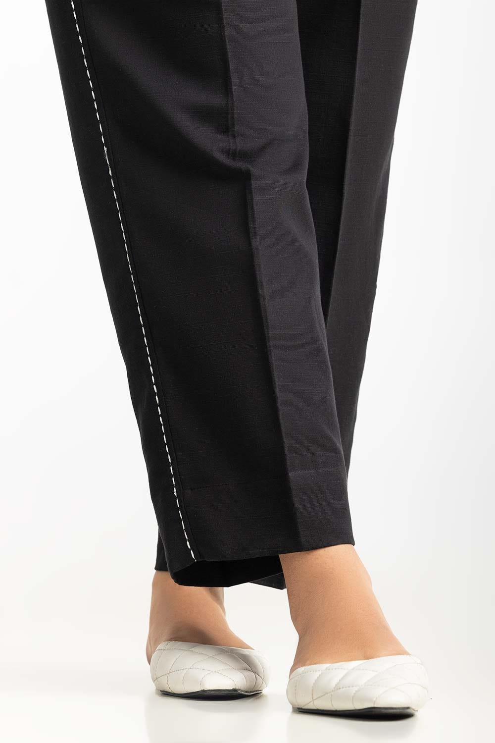 Black Khaddar Embellished Trouser IPT-44010