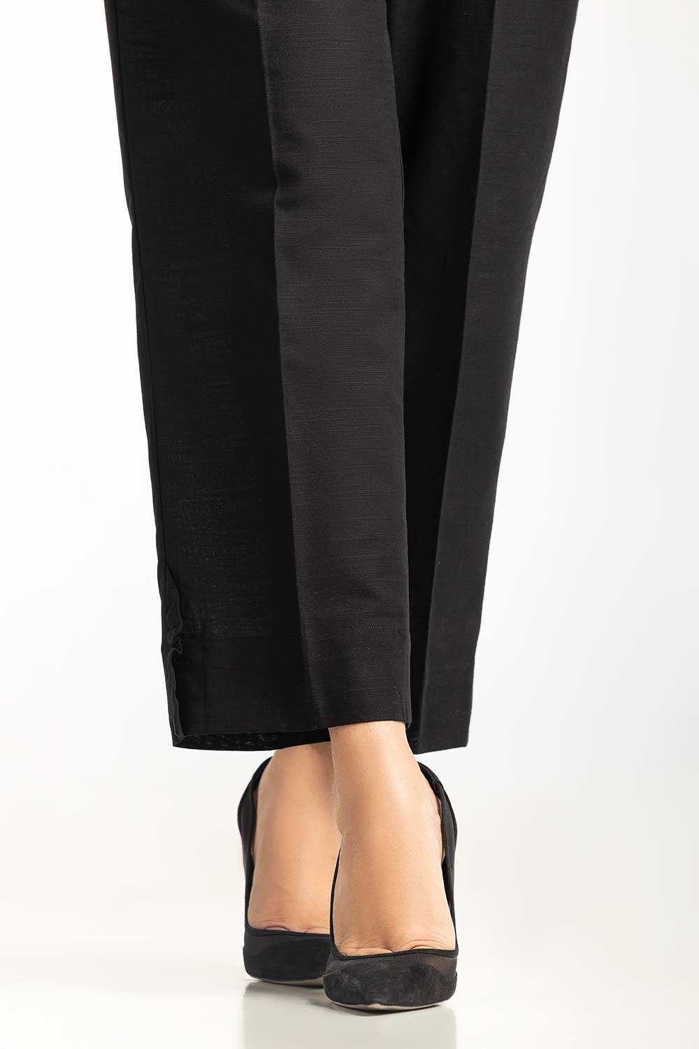 Black Khaddar Dyed Trouser