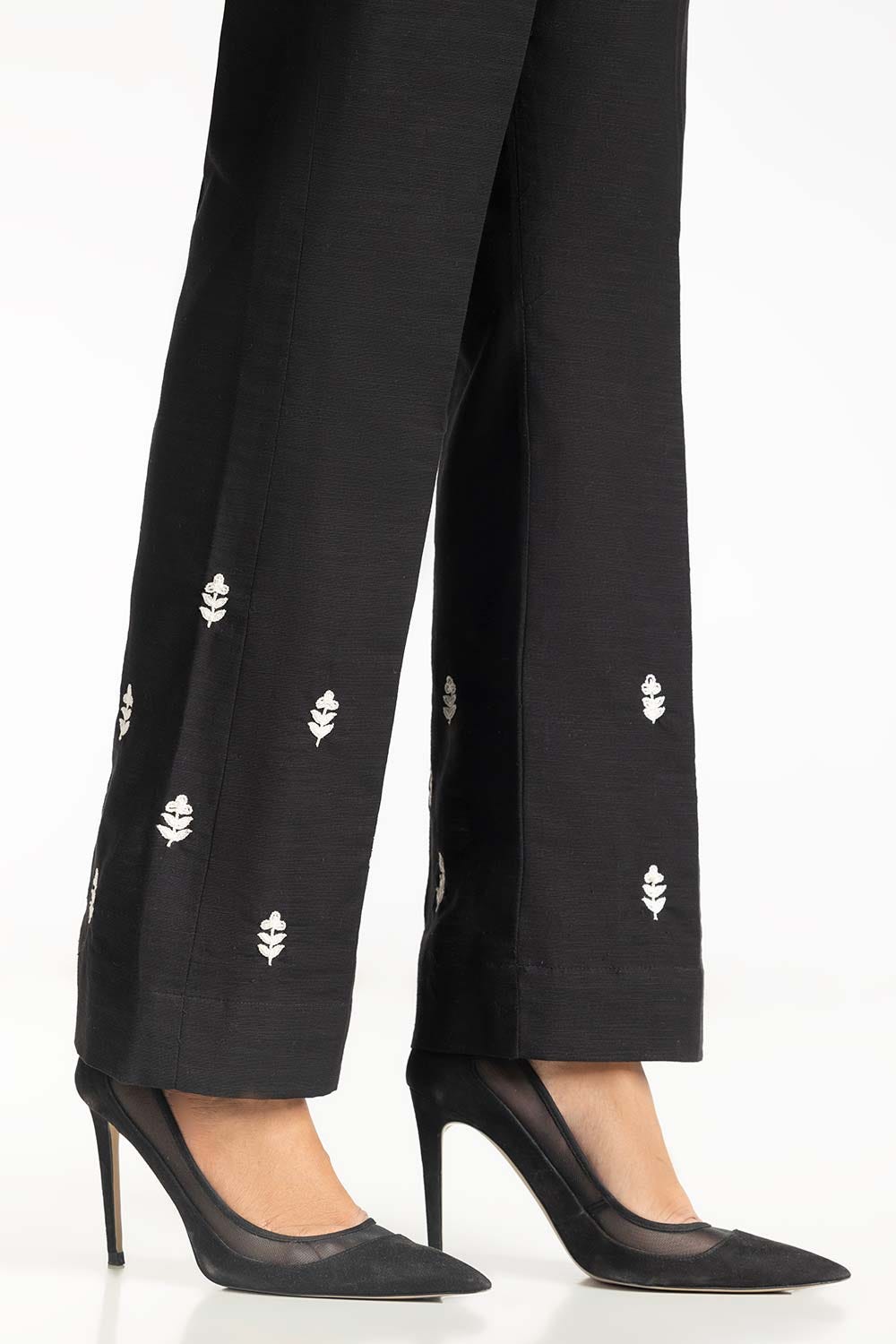 Black Khaddar Embroidered Trouser IPT-44018