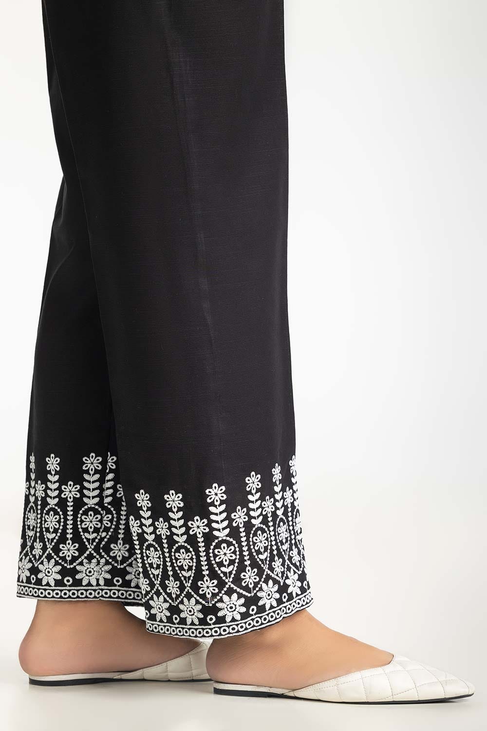 Black Khaddar Embroidered Trouser IPT-44022