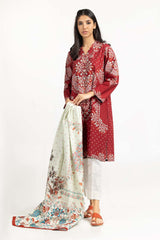 2 Piece Digital Printed Khaddar Shirt Dupatta Suit IPW-22-100