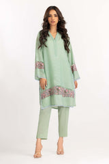2 Piece Dyed Dobby Embroidered Kurti With Trouser IPW-22-12